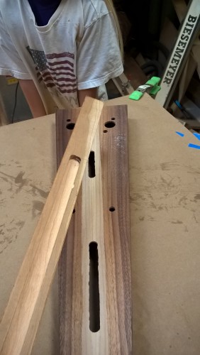 Fret board hollowed out on the underside
