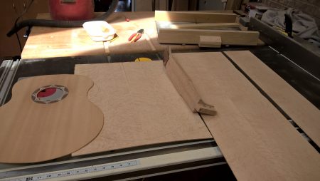 The soundboard and neck, and back and side blanks